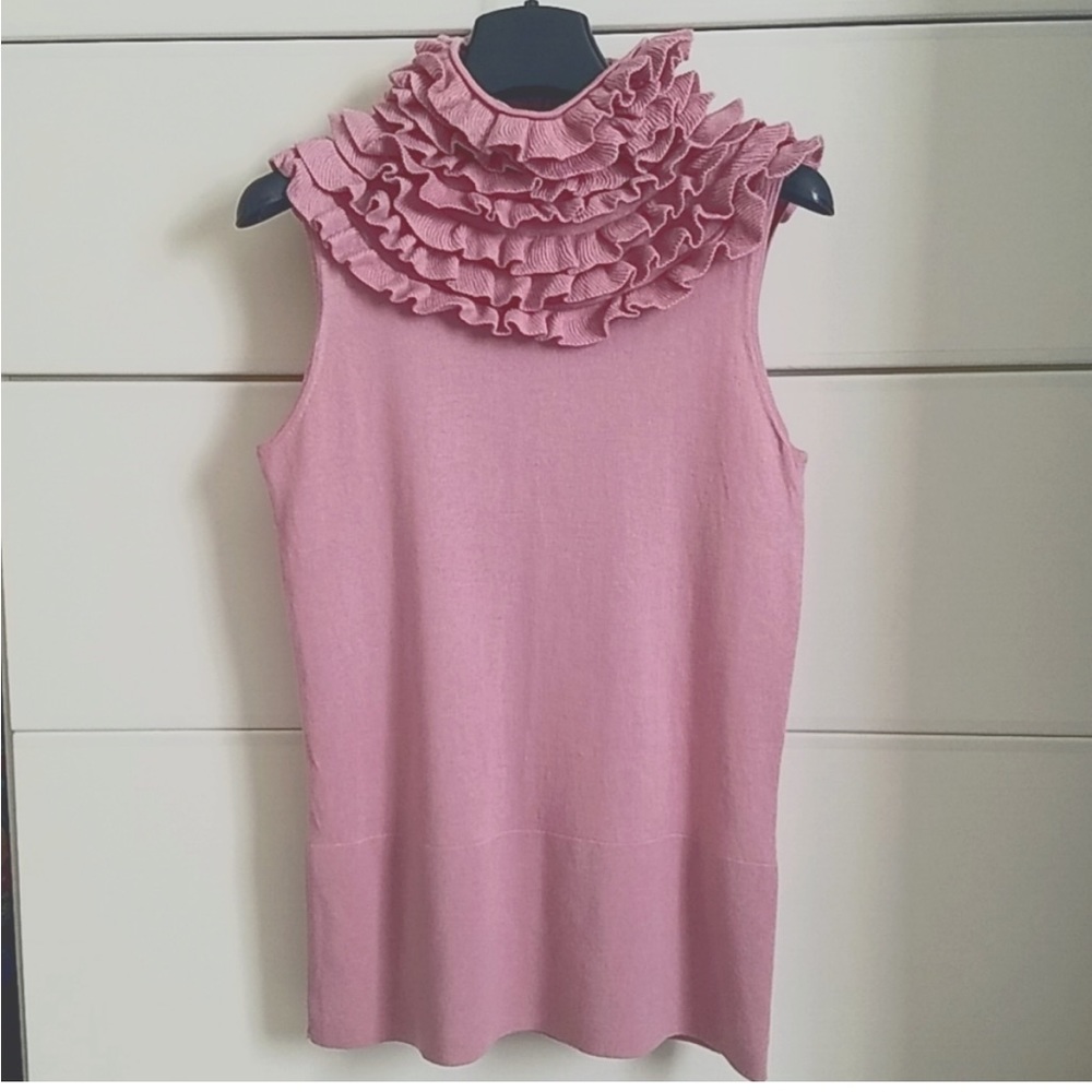 Magaschoni Ruffle Neck Sweater